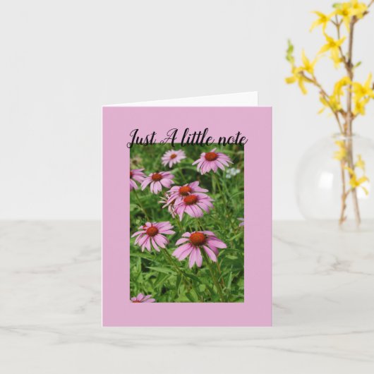 ちょっとしたメモが折り畳まれたグリーティングカード カード (黄色い花)