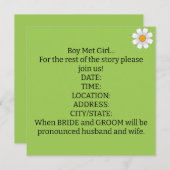 ちょっとしたユーモア結婚式招待状Wordi 招待状 (正面/裏面)