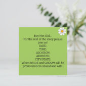 ちょっとしたユーモア結婚式招待状Wordi 招待状 (スタンド正面)