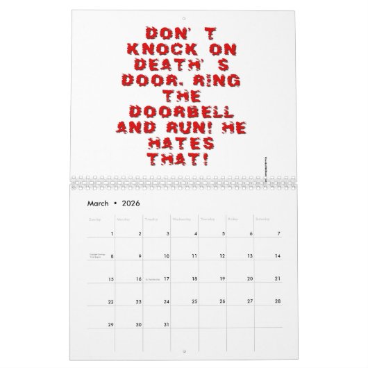 ちょっとしたユーモア カレンダー (3月 2026)