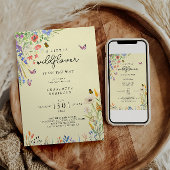 ちょっとしたワイルドフラワーガールベイビーシャワー 招待状