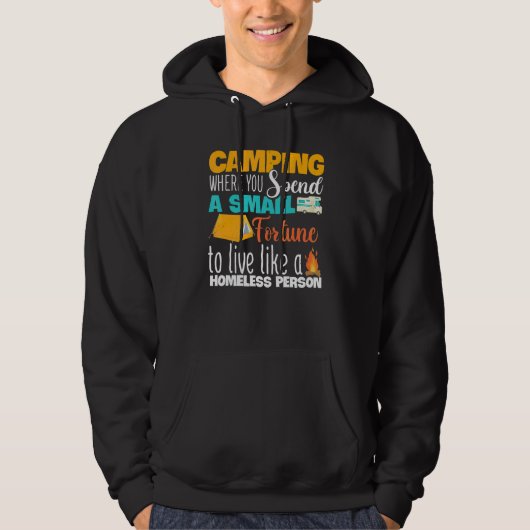 ちょっとした小金を費やすキャンプTシャツ パーカ (正面)
