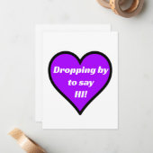 ちょっとした挨拶をしに寄る ノートカード (正面/裏面インサイチュ)