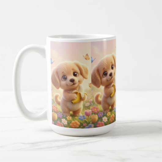 ちょっとした日差しとバナナ コーヒーマグカップ (左)
