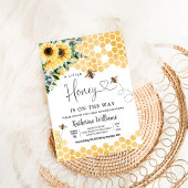 ちょっとした蜂蜜がやってくる 蜂をテーマにしたベビーシャワー 招待状