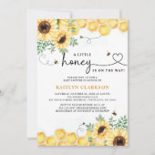 ちょっとした蜂蜜のひまわり蜂の赤ちゃんの歓迎会 招待状 (正面)