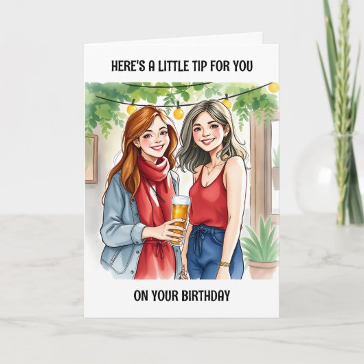 ちょっとした誕生日のヒント | 誕生日ユーモア カード (正面)