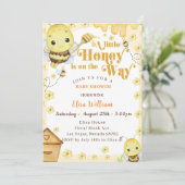 ちょっとした贈り物が届くよ!ベイビーシャワー 招待状 (スタンド正面)