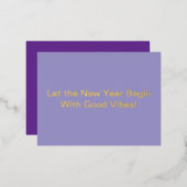 ちょっとした遊び心のある年賀状 箔シーズンポストカード (正面/裏面)