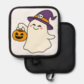 ちょっとした魔法でハロウィンがより思い出深くなる 鍋敷き (正面/裏面)