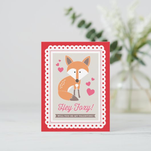 ちょっとずるい! Origamiによってバレンタインの郵便はがきを印刷します シーズンポストカード (スタンド正面)