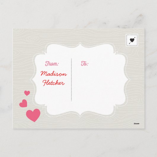 ちょっとずるい! Origamiによってバレンタインの郵便はがきを印刷します シーズンポストカード (裏面)