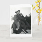 ちょっとそこにハンサムなゲイの男性の兵士の挨拶状 カード (黄色い花)