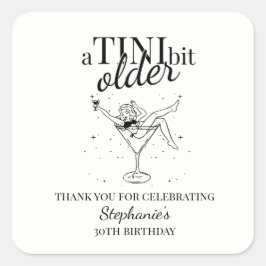 ちょっとだけ大人になったマティーニ 30歳の誕生日お祝い スクエアシール