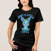 ちょっとだけ酔っちゃったウサギ Funny トライブレンドTシャツ (正面)