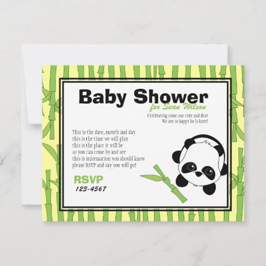 ちょっとの竹 招待状 (正面)