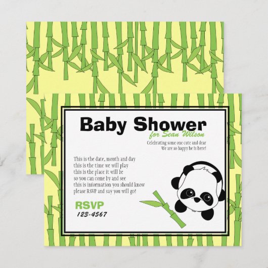 ちょっとの竹 招待状 (正面/裏面)