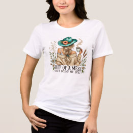 ちょっとやばいけど頑張ってるグラフィックTシャツ トライブレンドTシャツ