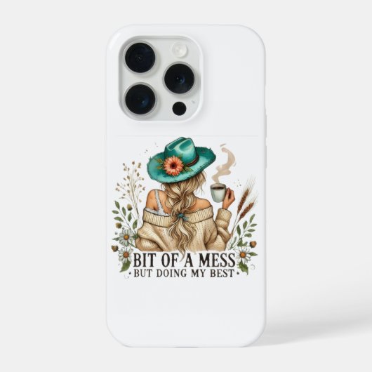 ちょっとやばいけど頑張ってる Phone Case | かわいい  iPhoneケース (裏面)