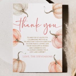 ちょっとカボチャが来たぞ！ベビーシャワー サンキューカード