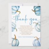 ちょっとカボチャが来たぞ！ベビーシャワー サンキューカード (正面)