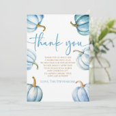 ちょっとカボチャが来たぞ！ベビーシャワー サンキューカード (スタンド正面)