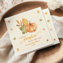 ちょっとカボチャが来たぞ！ベビーシャワー スタンダードカクテルナプキン