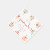 ちょっとカボチャが来たぞ!ベビーシャワー スタンダードカクテルナプキン (角)