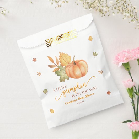 ちょっとカボチャが来たぞ!ベビーシャワー フェイバーバッグ (封をした状態)