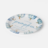 ちょっとカボチャが来たぞ！ベビーシャワー ペーパープレート (アングル)