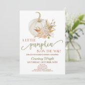 ちょっとカボチャが来たぞ!ベビーシャワー 招待状 (スタンド正面)