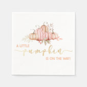 ちょっとカボチャが来たぞ!秋ベビーシャワーN スタンダードカクテルナプキン (正面)