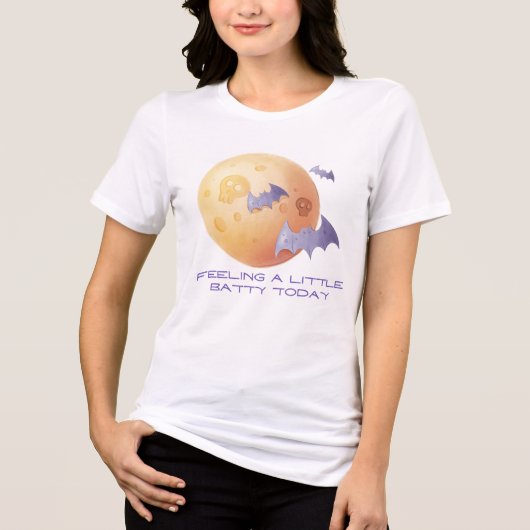 ちょっとコウモリに魅せられてる? トライブレンドTシャツ (正面)