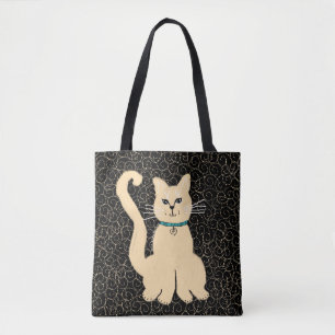 ちょっとジュリーEverhart著かわいらしい子猫デザイナートート トートバッグ
