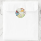 ちょっとディドル！201.ネコとバイオリン ラウンドシール (バッグ)