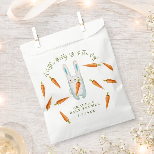 ちょっとバニーが行く！赤ちゃんシャワー フェイバーバッグ (クリップ留めされた状態)