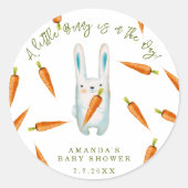 ちょっとバニーが行く！赤ちゃんシャワー ラウンドシール (正面)