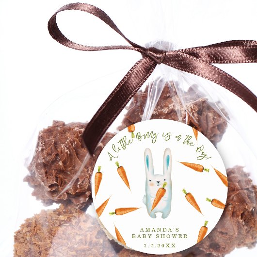 ちょっとバニーが行く！赤ちゃんシャワー ラウンドシール