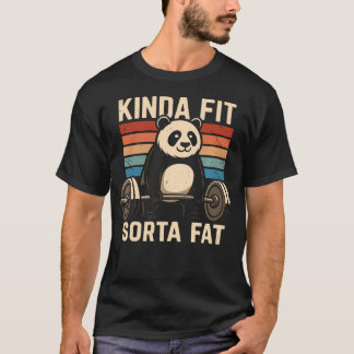 ちょっとフィットちょっと太め 笑えるジムワークアウト Tシャツ