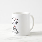 ちょっとブーイングの朝のマグ コーヒーマグカップ (正面右)