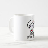 ちょっとブーイングの朝のマグ コーヒーマグカップ (正面左)