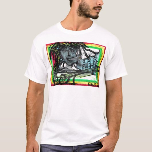 "ちょっとリーバイズGlassrock著月曜日"の油のパステル Tシャツ (正面)