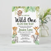 ちょっとワイルドな赤ちゃんのシャワーパーティー 招待状 (スタンド正面)