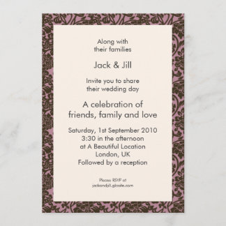 ちょっとワイルド (バーガンディ) 5x7 招待状