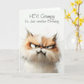 ちょっと不機嫌もう一つの誕生日が不機嫌おもしろいだ カード (黄色い花)