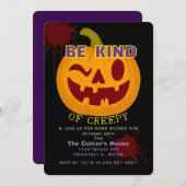 ちょっと不気味な感じで 招待状 (正面/裏面)