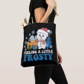 ちょっと凍える雪だるま 雪 クリスマス トートバッグ (クローズアップ)