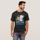 ちょっと凍える雪だるま 雪 クリスマス Tシャツ (正面フル)