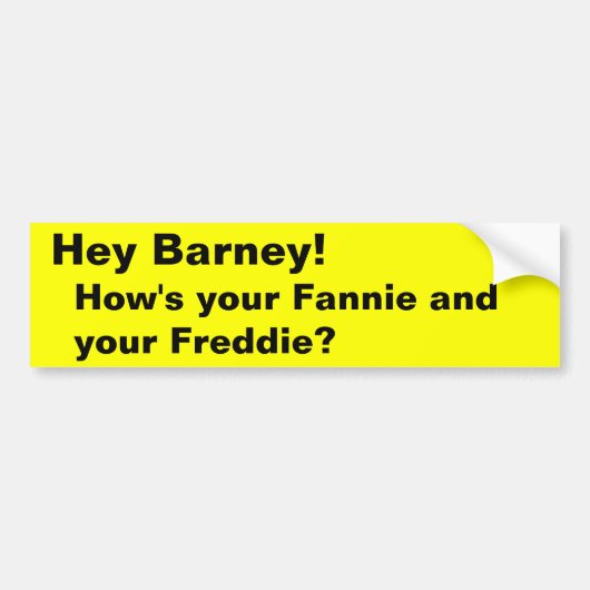 ちょっと口論! 、あなたのFannieおよびあなたのFreddieはいかにありますか。 バンパーステッカー (正面)