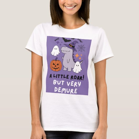 ちょっと吠えるが、非常に控えめな女性のTシャツ Tシャツ (正面)